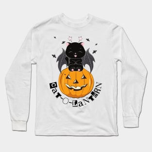 Cat-O-Lantern Orange Ragdoll Cat Long Sleeve T-Shirt